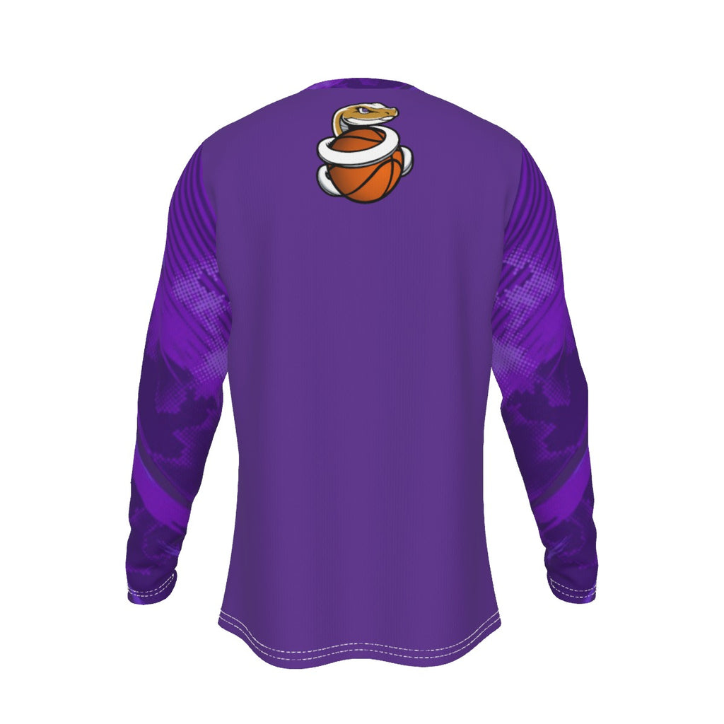 Mamba Purple  (WITH PATTERNED SLEEVES) Custom Long Sleeve Dye Sublimation directly into fabric  (Not DTF Vinyl) Unisex