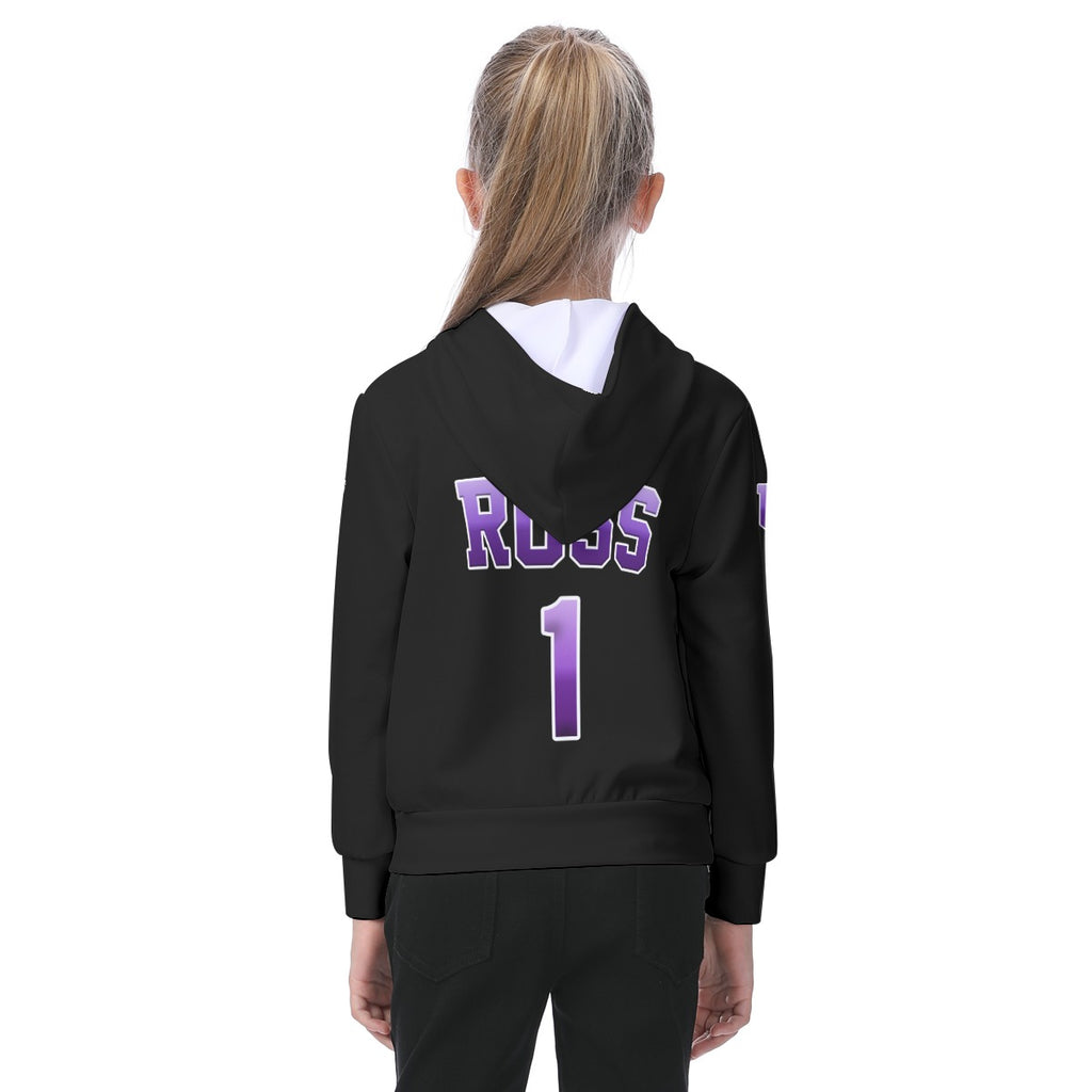 Heavy Weight Pullover Hoodie Unisex Child BLACK (DTF Application)