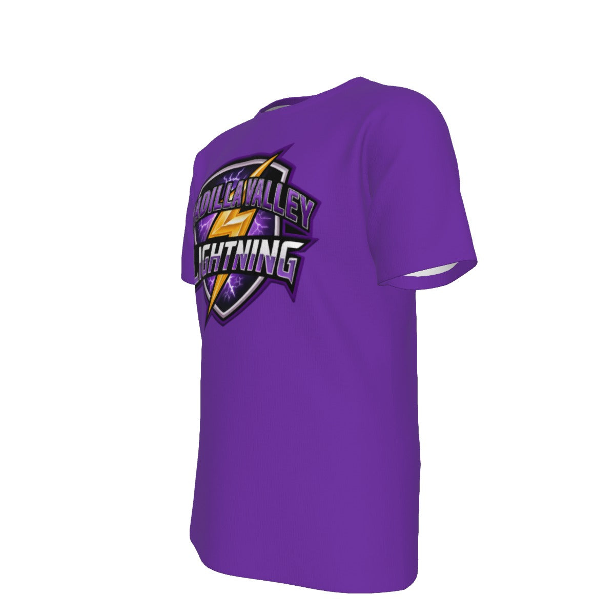 UV Lightning Adult T-Shirt PURPLE (Sublimation not DTF application)