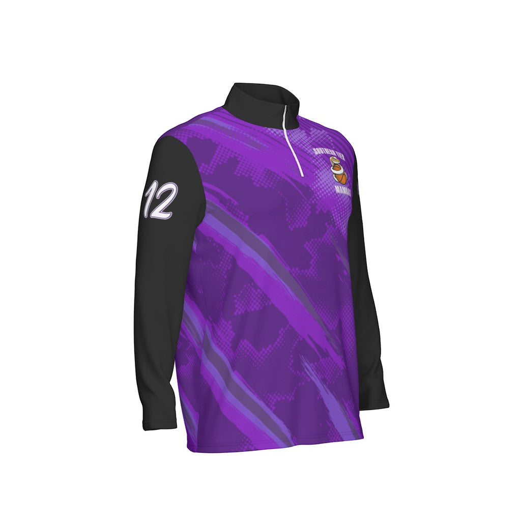 All-Over Print Men's Sports Collar Jersey With Long Sleeve| Interlock