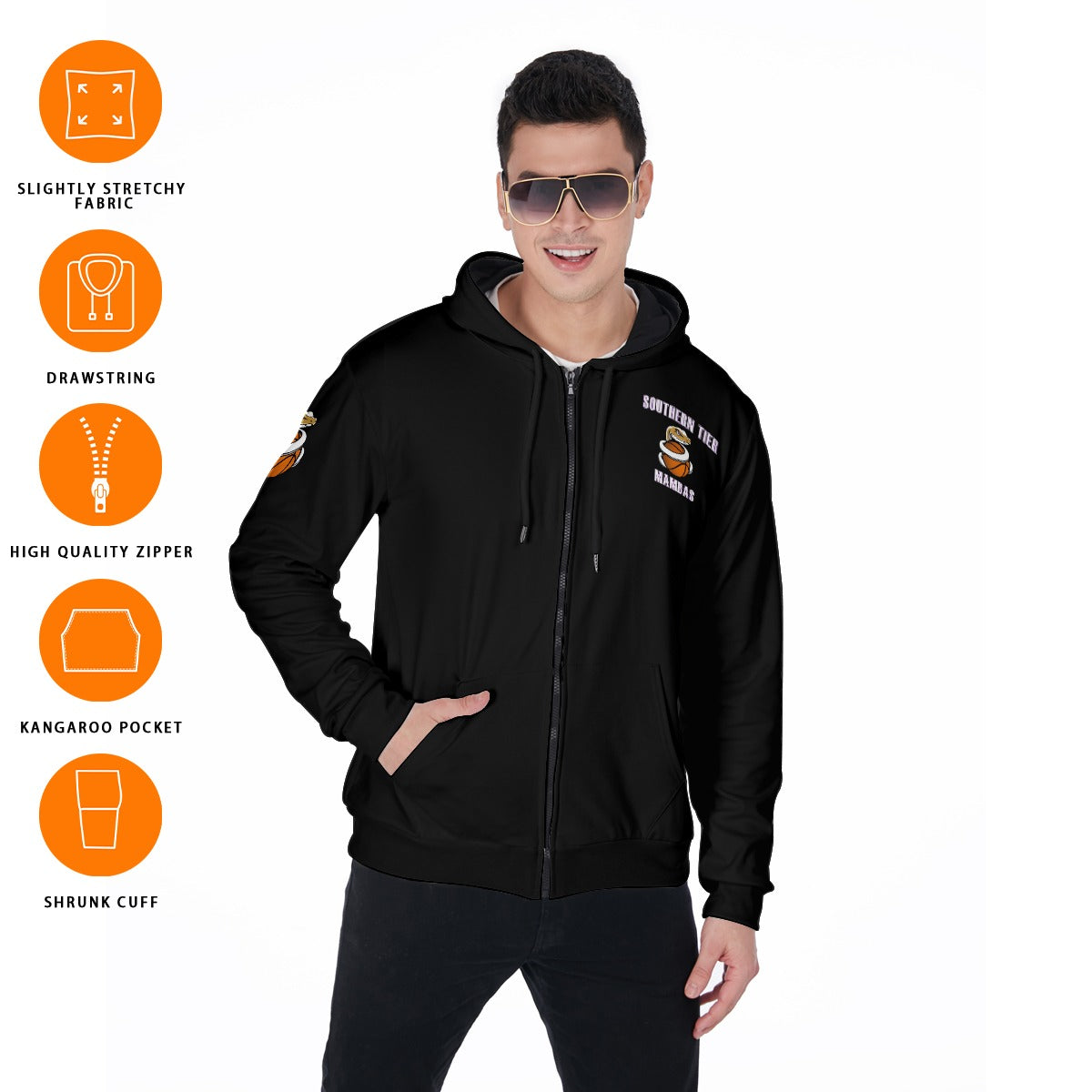 Unisex Zip Up Hoodie With Pocket