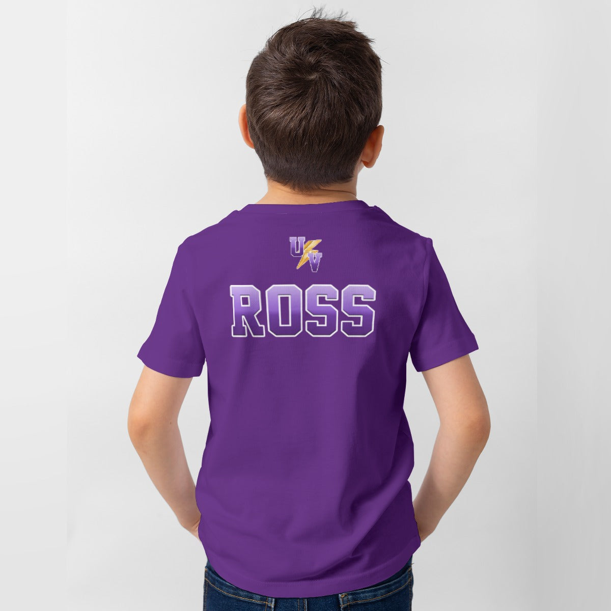 UV Lightning PURPLE Kid's T-Shirt  (Sublimation Decoration - not DTF)