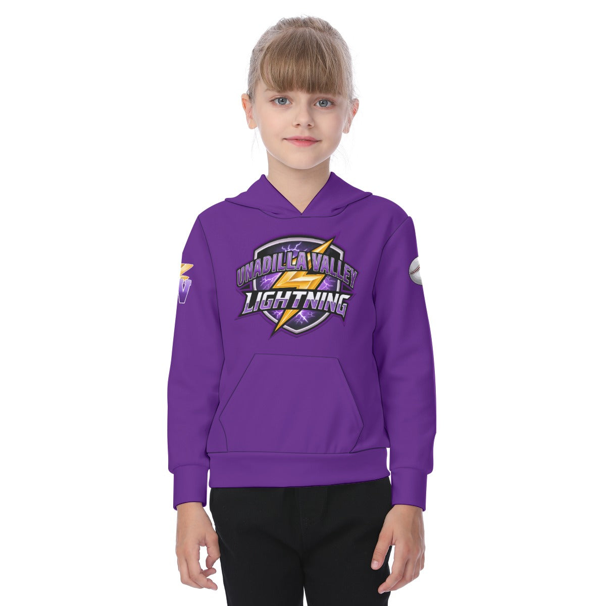 Heavy Weight Pullover Hoodie Unisex Child PURPLE (DTF Application)