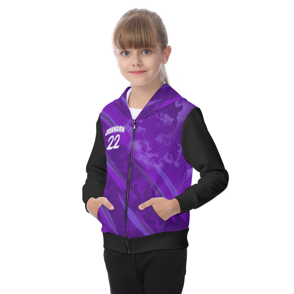 Kid's Light weight Zip-up Hoodie With Patch Pocket