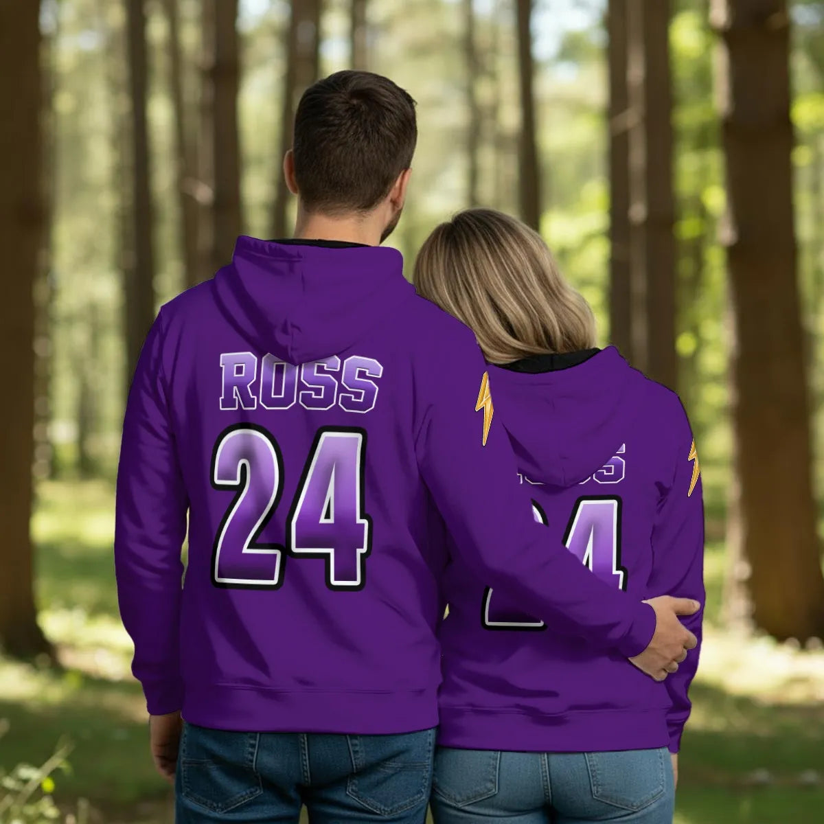 Pullover Lightweight Hoodie PURPLE Unisex Adult (Sublimation printing not DTF)