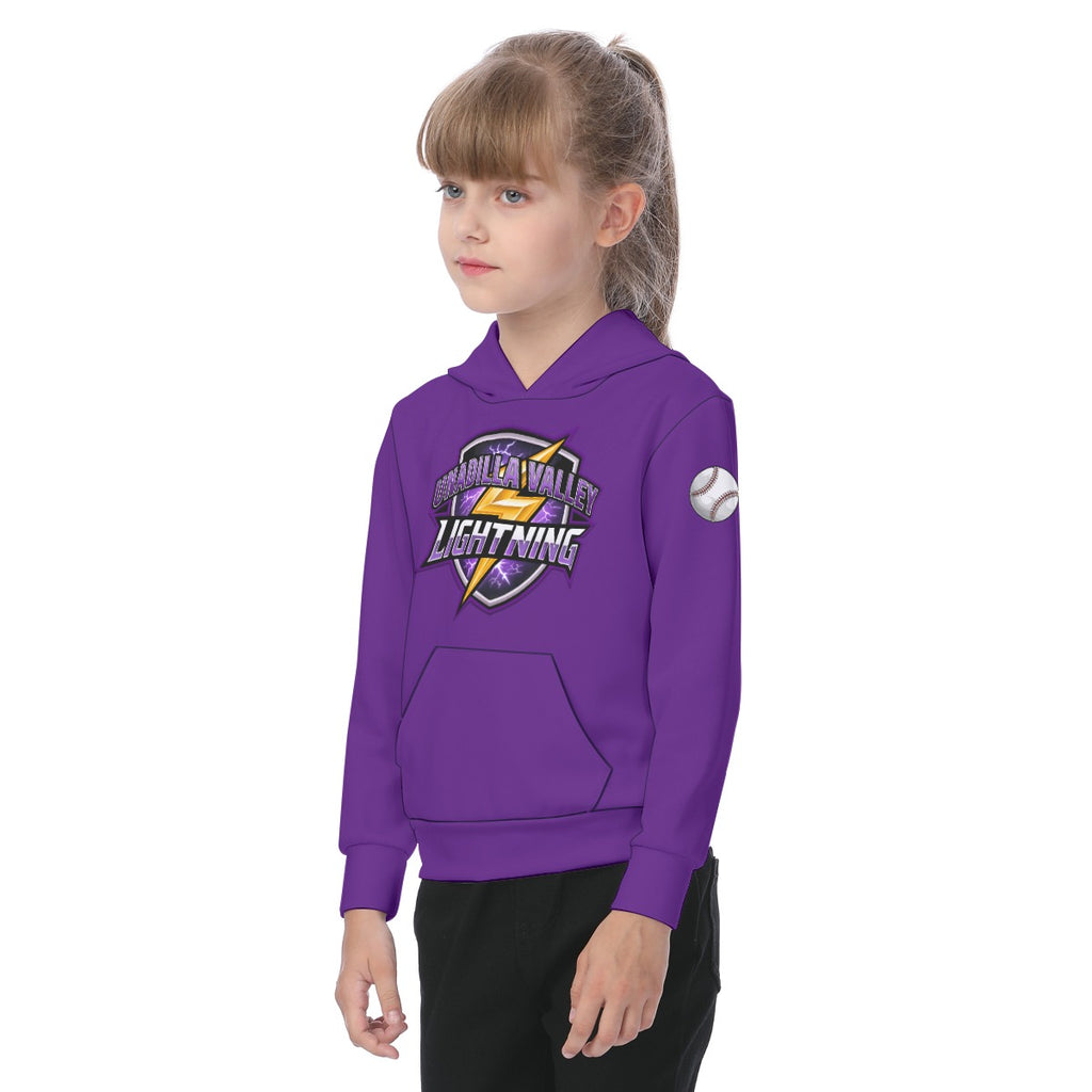 Heavy Weight Pullover Hoodie Unisex Child PURPLE (DTF Application)