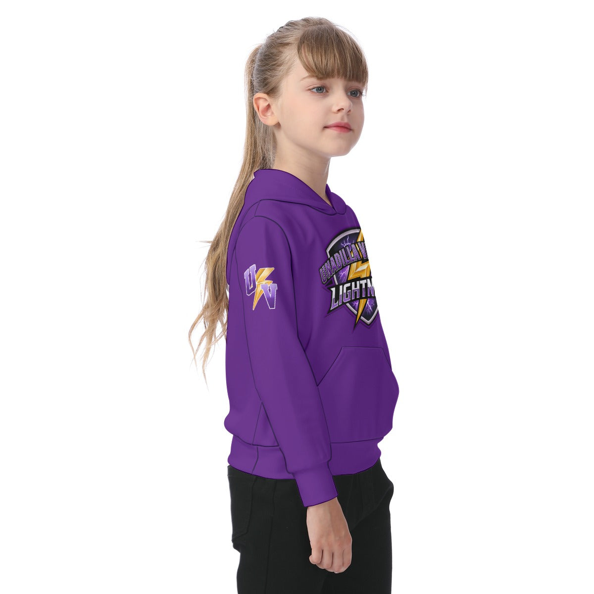 Heavy Weight Pullover Hoodie Unisex Child PURPLE (DTF Application)