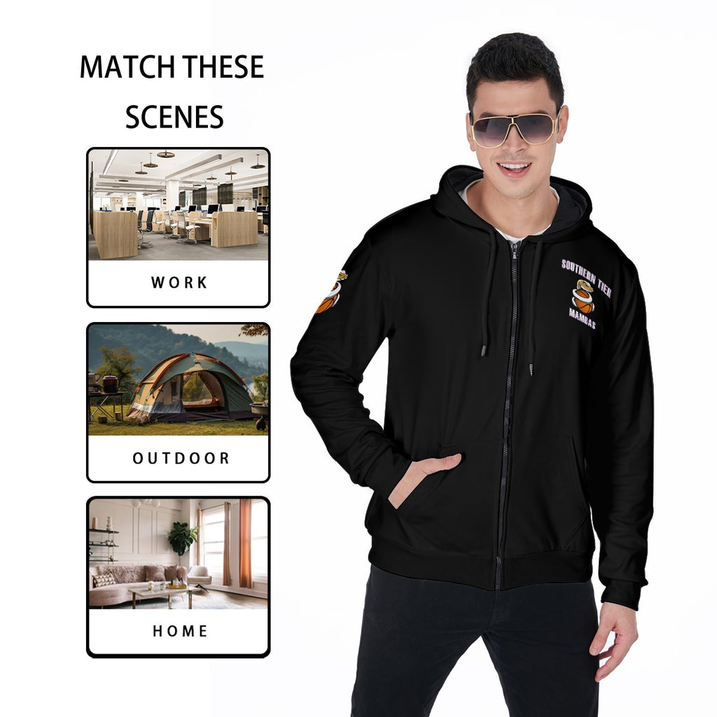 Unisex Zip Up Hoodie With Pocket