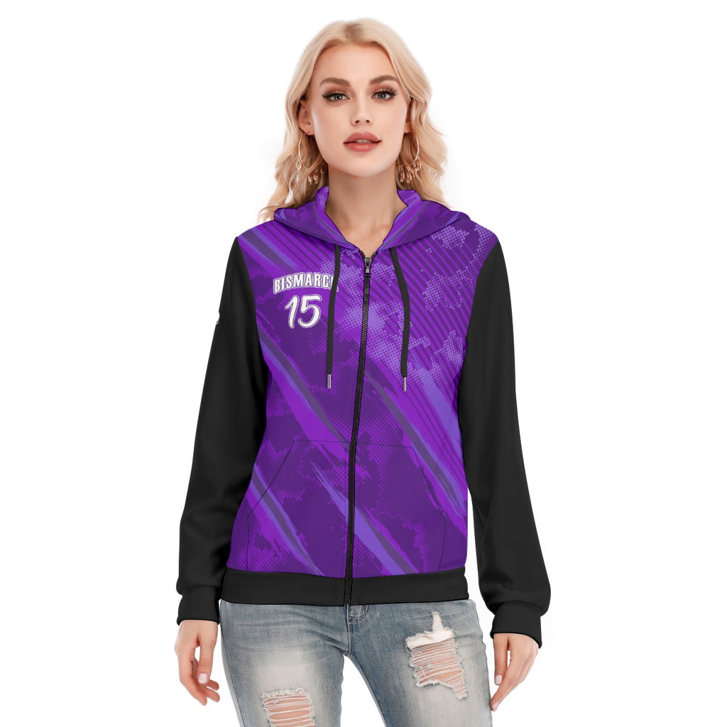 Women's Hoodie With Zipper and Hood Drawstring