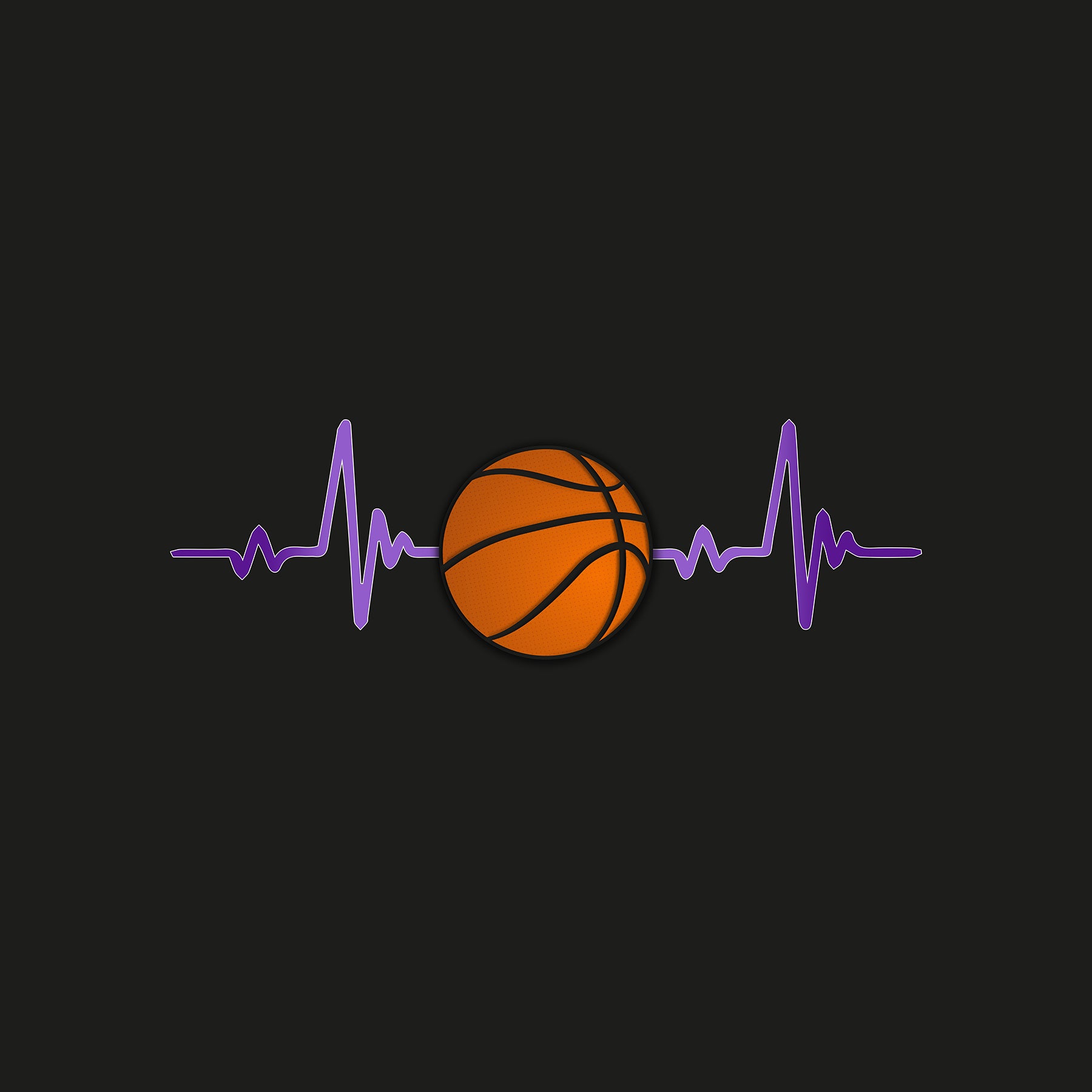 Option for Sleeve decoration - Basketball Heartbeat
